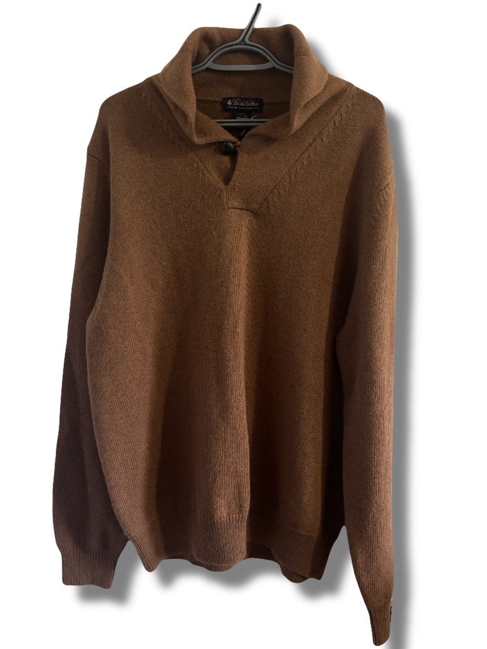 NWT Brooks Brothers 100% Lambswool Shawl Extra Fine Italian Camel Size Large